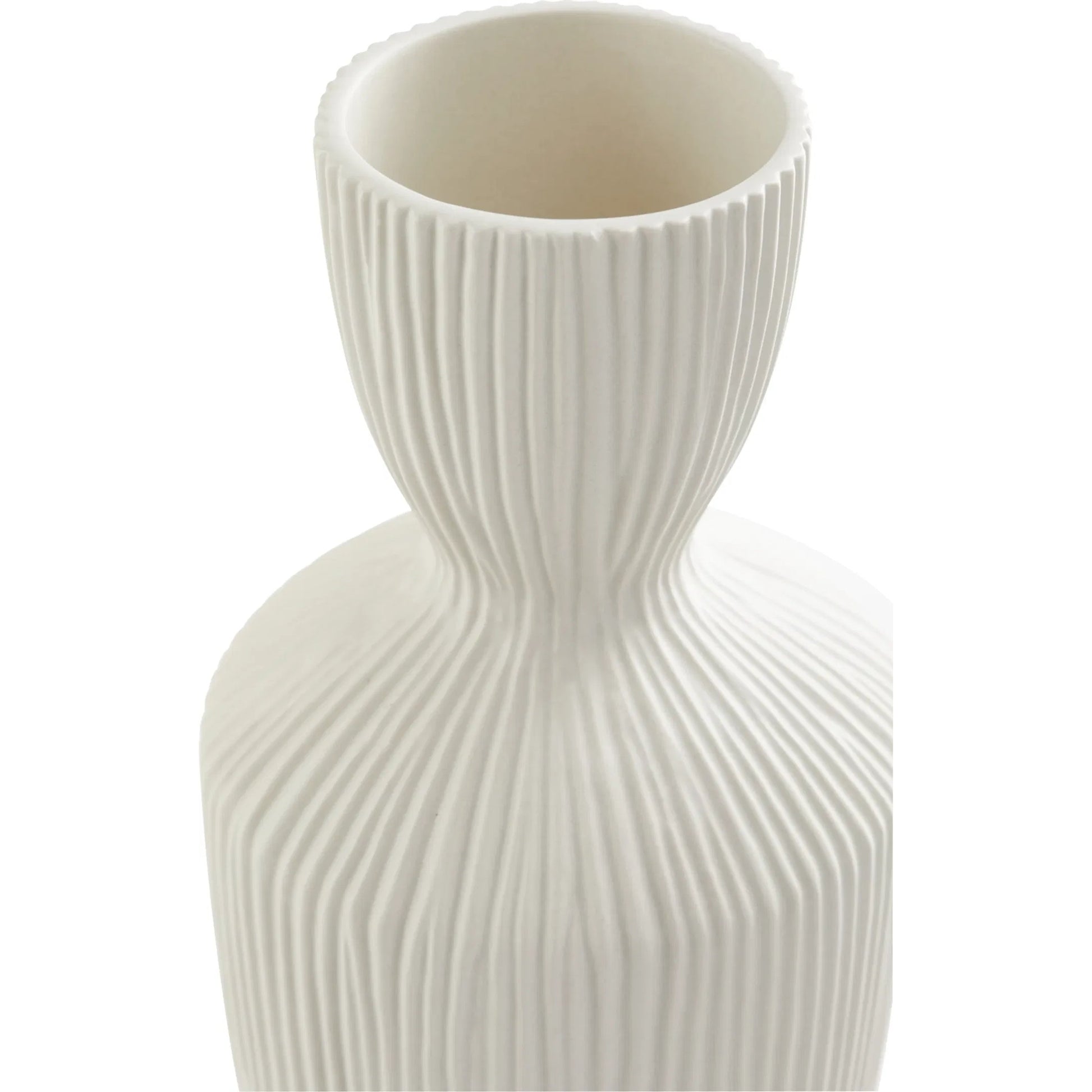 Bravo Vase by Cyan Design in white. Made from ceramic in a modern style.