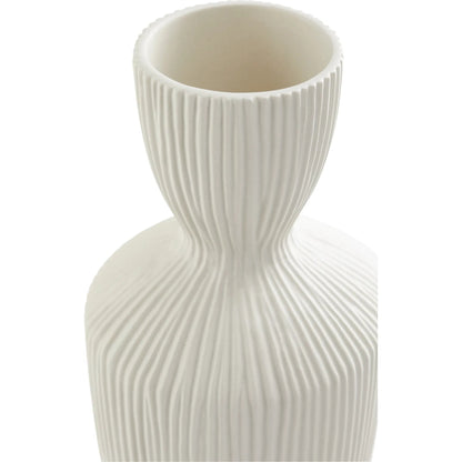 Bravo Vase by Cyan Design in white. Made from ceramic in a modern style.