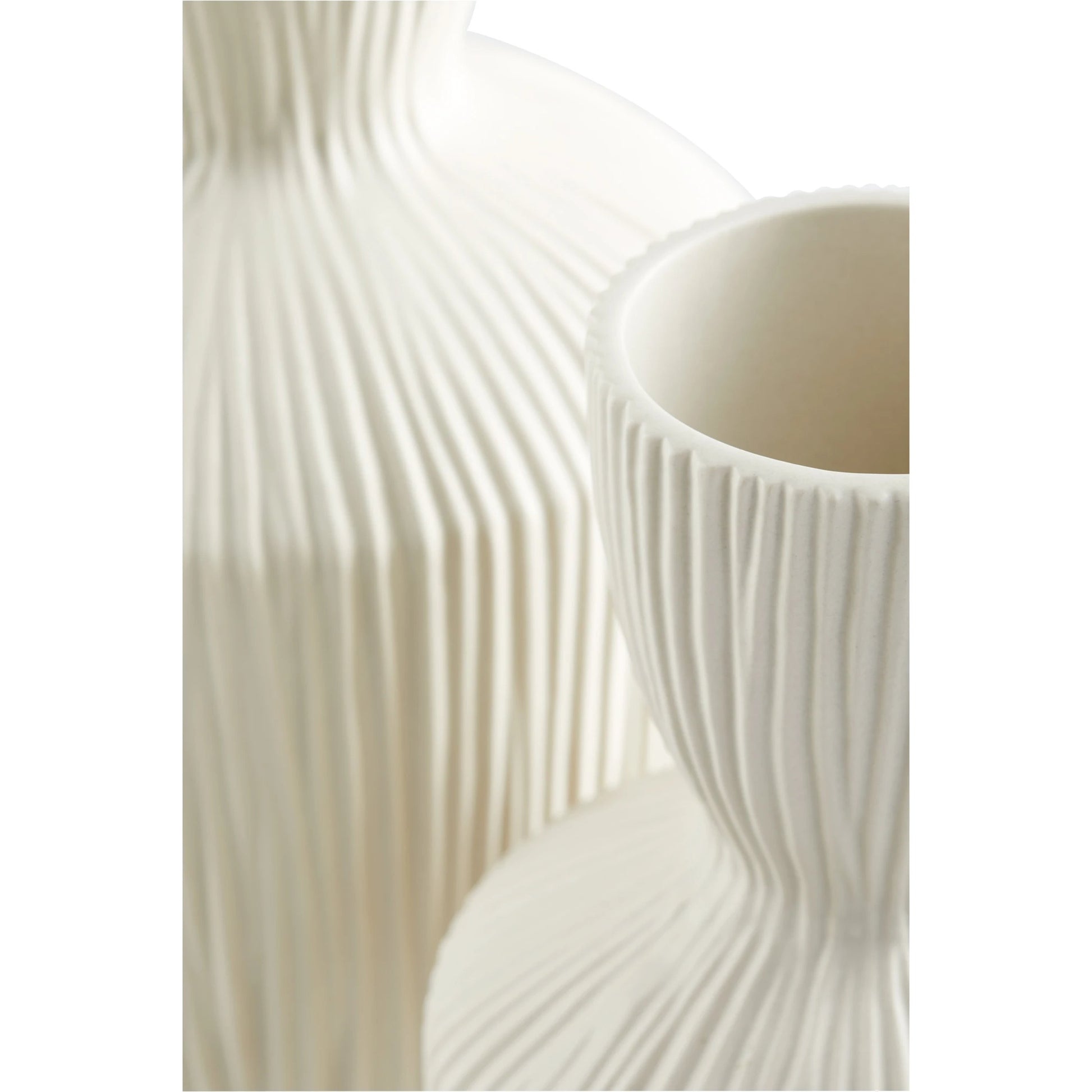 Bravo Vase by Cyan Design in white. Made from ceramic in a modern style.