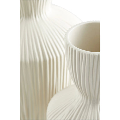 Bravo Vase by Cyan Design in white. Made from ceramic in a modern style.