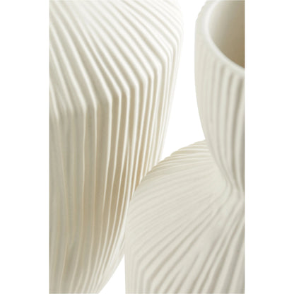 Bravo Vase by Cyan Design in white. Made from ceramic in a modern style.