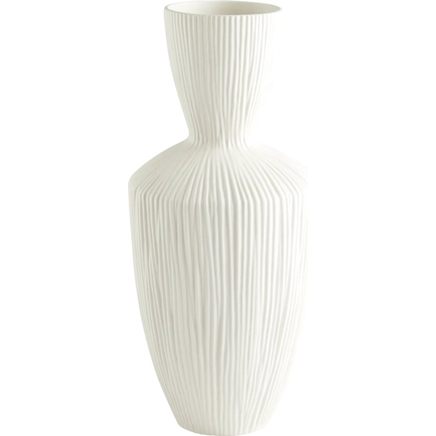 002 SI-1986950 | Primary Silo | Bravo Vase by Cyan Design in white. Made from ceramic in a modern style.