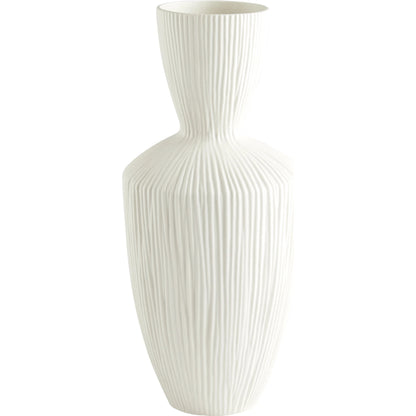 Bravo Vase by Cyan Design in white. Made from ceramic in a modern style.