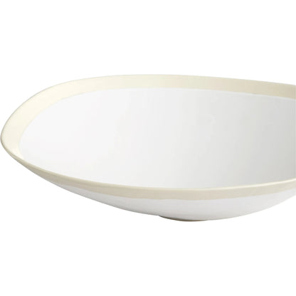 Laura Bowl by Cyan Design in white. Made from ceramic in a modern style.
