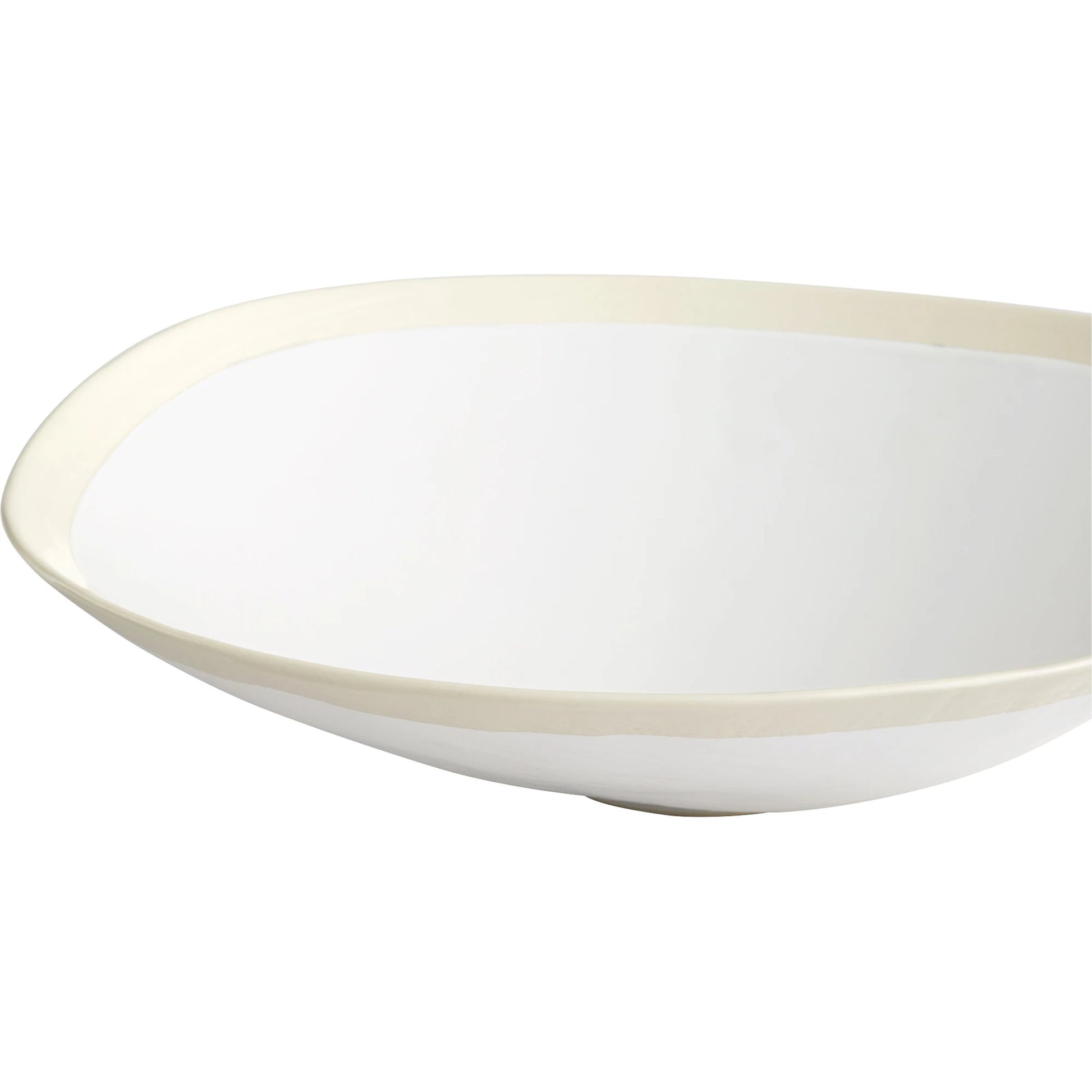 Laura Bowl by Cyan Design in white. Made from ceramic in a modern style.