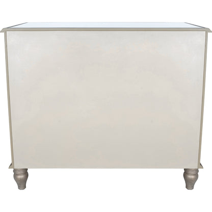 Laflin Mirrored Console Chest by Butler Specialty Company in silver and mirror. Made from poplar solids, mdf, mirrored glass in a transitional style.