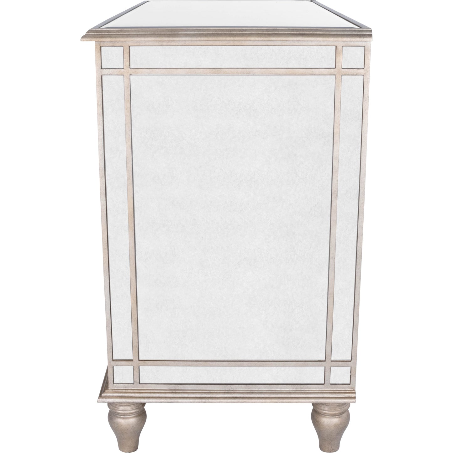 010 O-BUTLER-1122146 | Additional Silo | Laflin Mirrored Console Chest by Butler Specialty Company in silver and mirror. Made from poplar solids, mdf, mirrored glass in a transitional style.