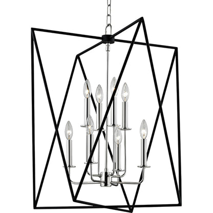 Laszlo Pendant by Hudson Valley in aged brass. Made from steel in a transitional style.