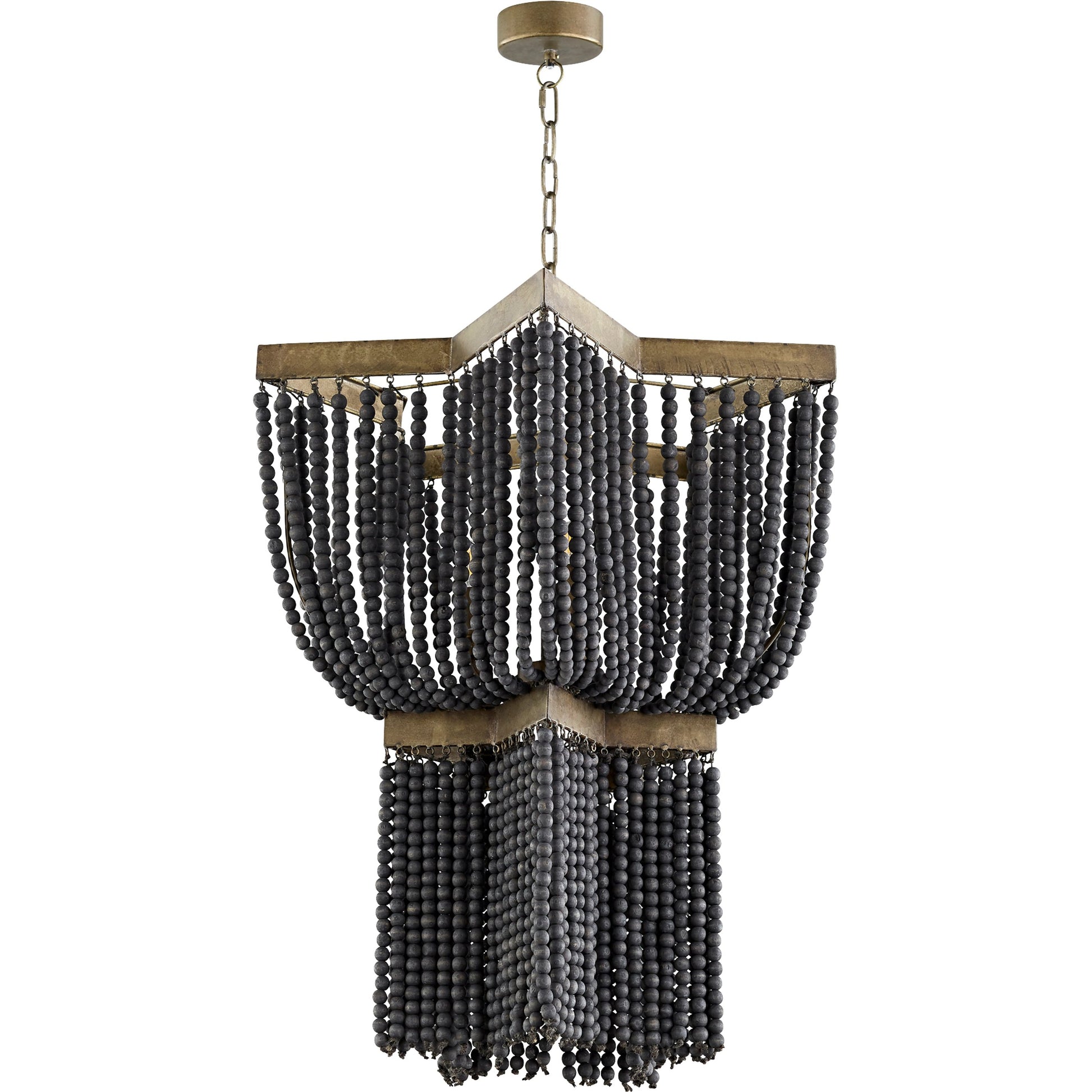 Estrella II Hammock Pendant by Cyan Design in tinted raw iron. Made from iron, jute, wood in a modern style.