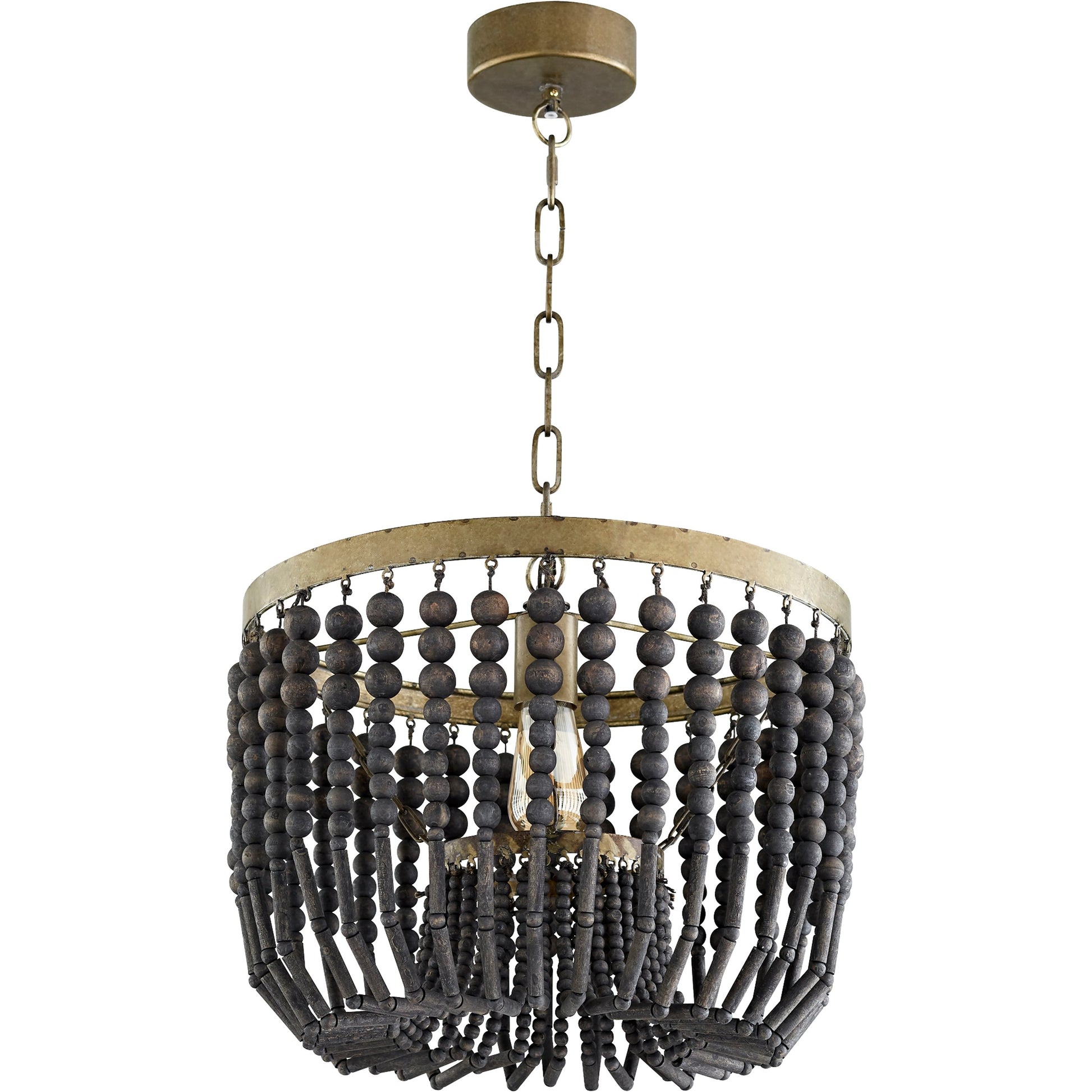 Estrella II Short Pendant by Cyan Design in tinted raw iron. Made from iron, jute, wood in a modern style.