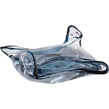 Oppulence Sculpture by Cyan Design in blue. Made from glass in a modern style.