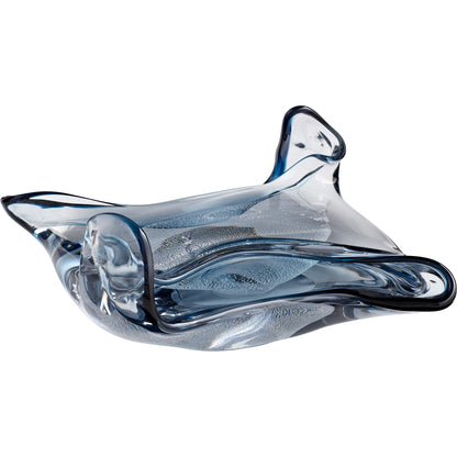 Oppulence Sculpture by Cyan Design in blue. Made from glass in a modern style.