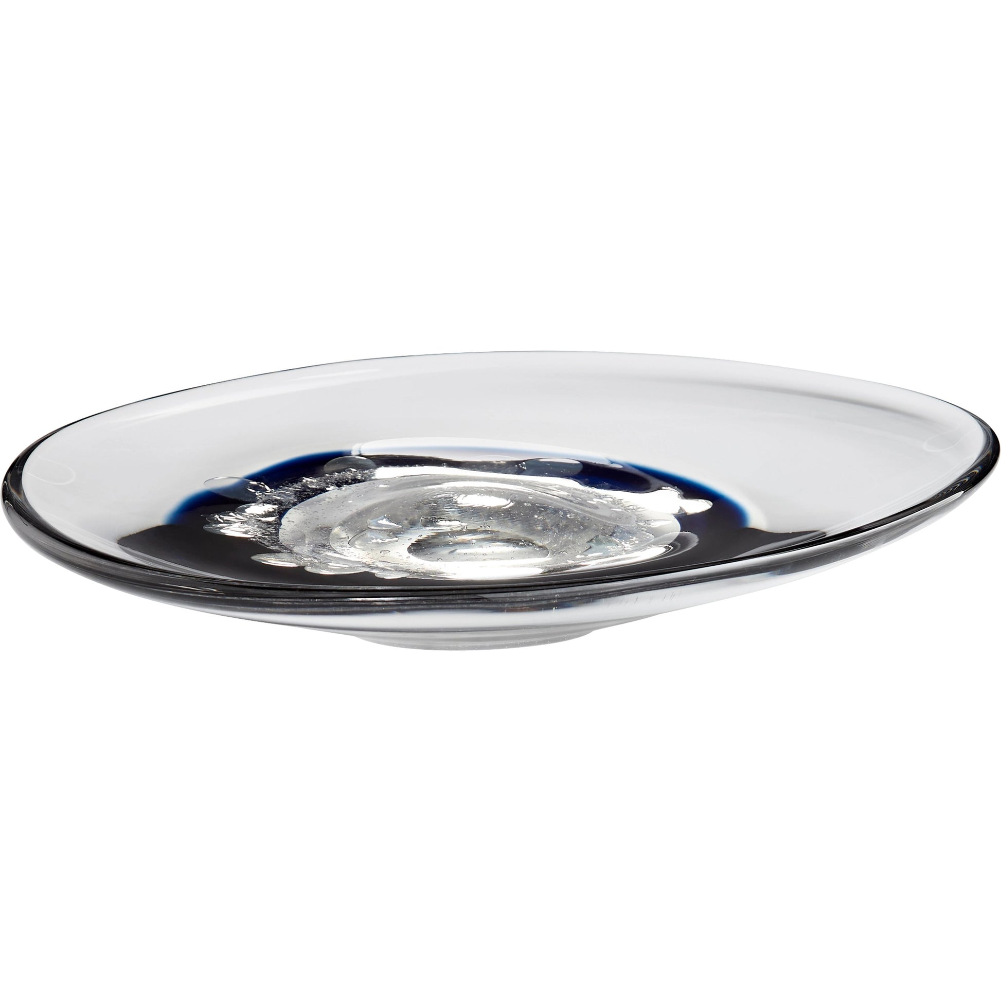 Silicone Nova Plate by Cyan Design in clear, cobalt. Made from glass in a modern style.