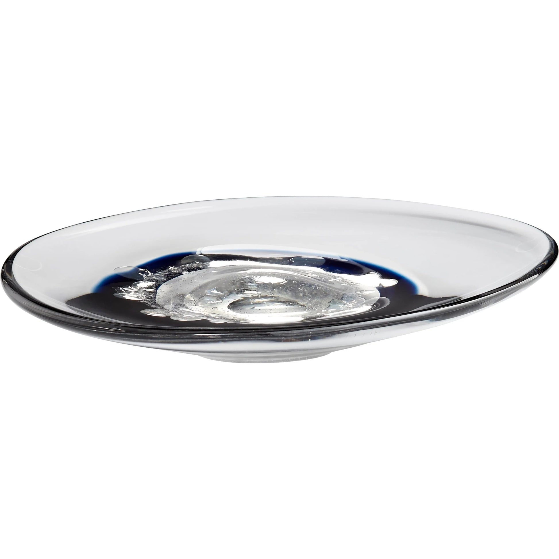 Silicone Nova Plate by Cyan Design in clear, cobalt. Made from glass in a modern style.