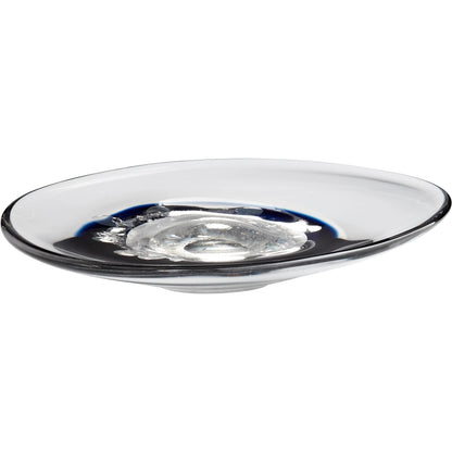 Silicone Nova Plate by Cyan Design in clear, cobalt. Made from glass in a modern style.