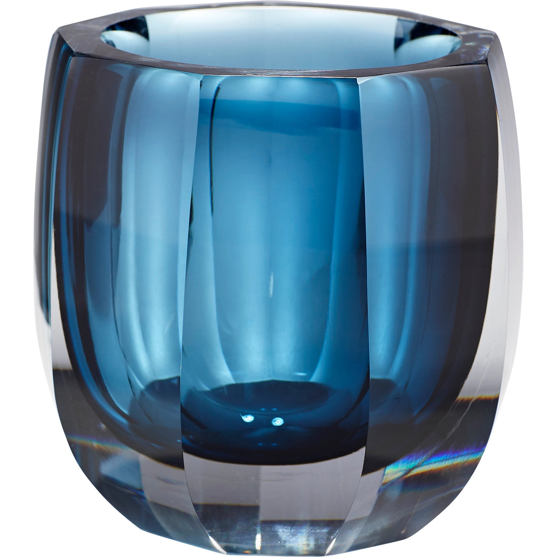 Azure Oppulence Vase by Cyan Design in blue, clear. Made from glass in a modern style.