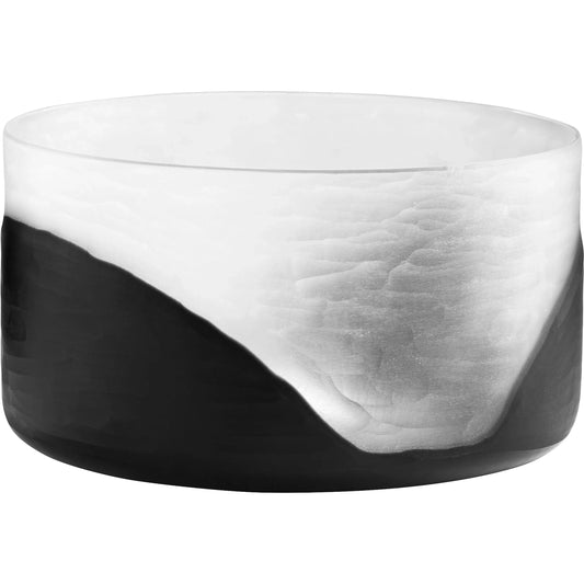 Ominous Frost Flat Vase by Cyan Design in clear, black. Made from glass in a modern style.