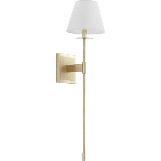 Kubel Extended Wall Mount by Cyan Design. Made from iron with white linen shade in a modern style.