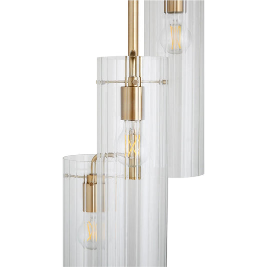 Trident Pendant by Cyan Design in aged brass. Made from iron, glass in a modern style.