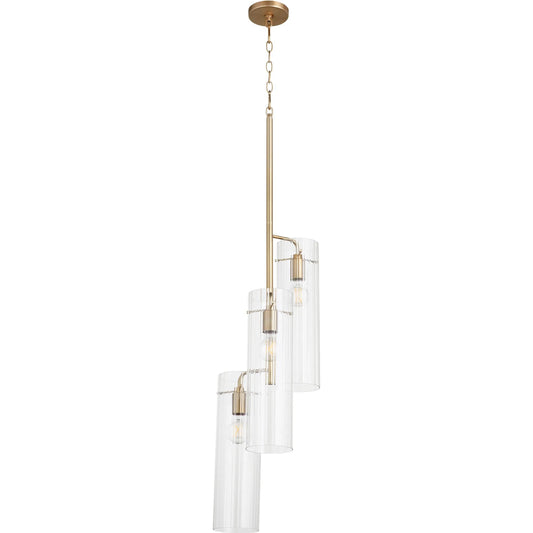 Trident Pendant by Cyan Design in aged brass. Made from iron, glass in a modern style.