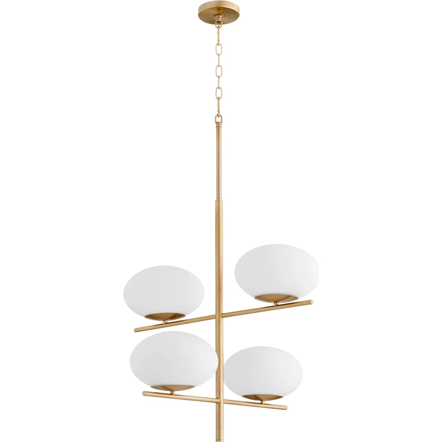 001 SI-1987308 | Primary Silo | Pod Chandelier by Cyan Design in aged brass. Made from iron, glass in a transitional style.