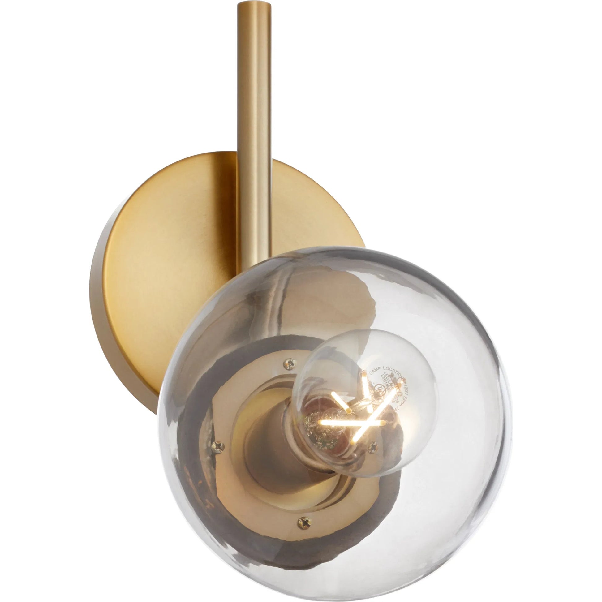 Edmonds Wall Bracket by Cyan Design in aged brass. Made from iron, glass in a modern style.