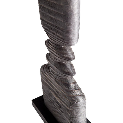 Dark Square Sculpture by Cyan Design in black. Made from wood in a modern style.