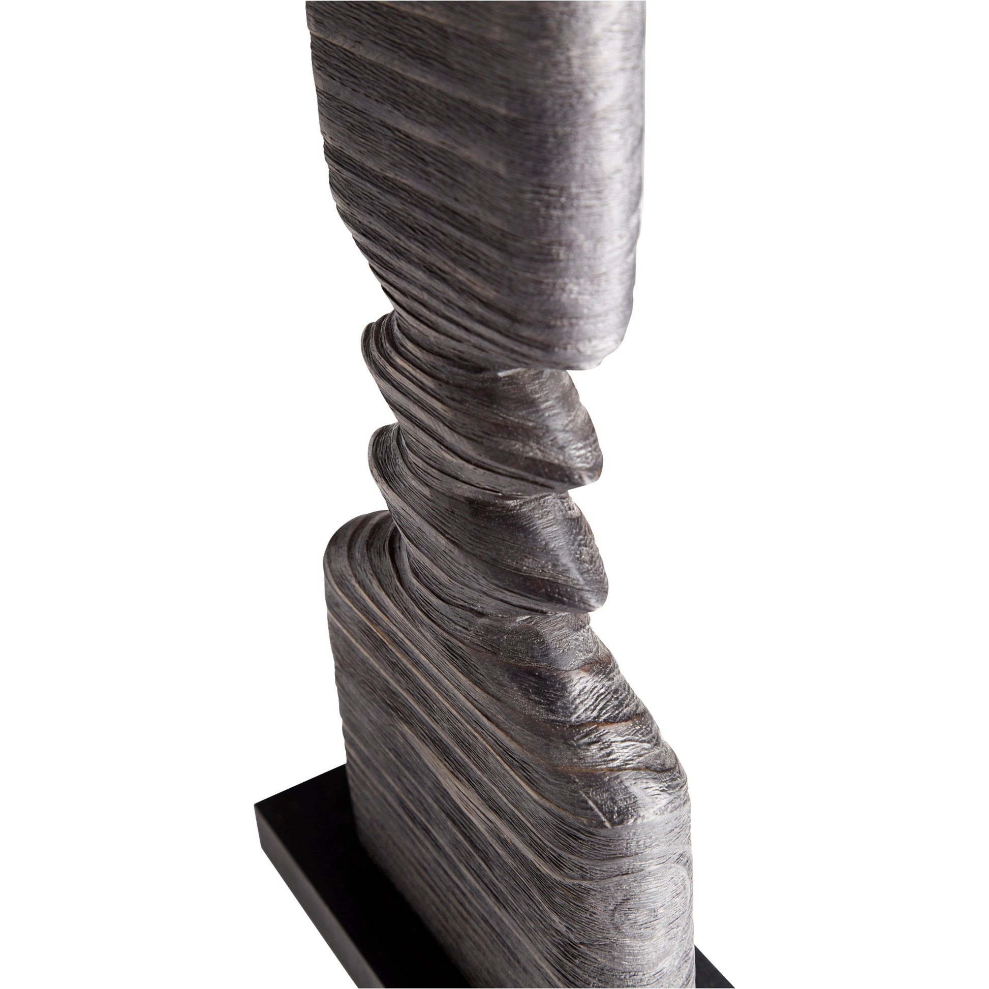 Dark Square Sculpture by Cyan Design in black. Made from wood in a modern style.