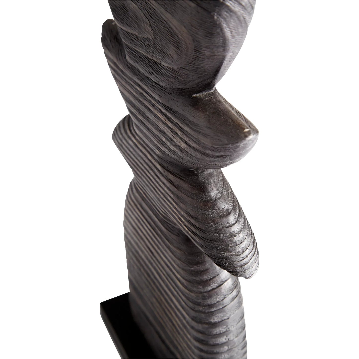 002 SI-1987017 | Additional Silo | Dark Crescent Sculpture by Cyan Design in black. Made from wood in a modern style.