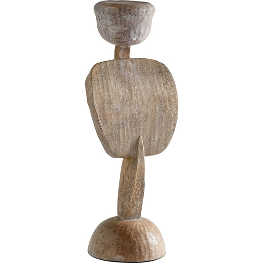 Chakra Sculpture by Cyan Design in weathered grey. Made from wood in a modern style.