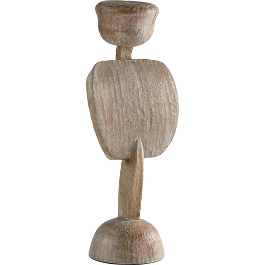 Chakra Sculpture by Cyan Design in weathered grey. Made from wood in a modern style.