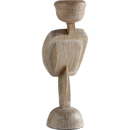 Chakra Sculpture by Cyan Design in weathered grey. Made from wood in a modern style.