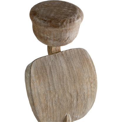 Chakra Sculpture by Cyan Design in weathered grey. Made from wood in a modern style.