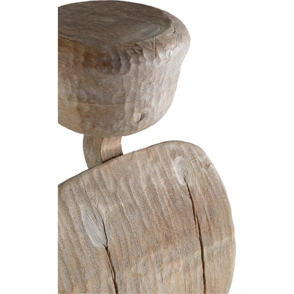 Chakra Sculpture by Cyan Design in weathered grey. Made from wood in a modern style.