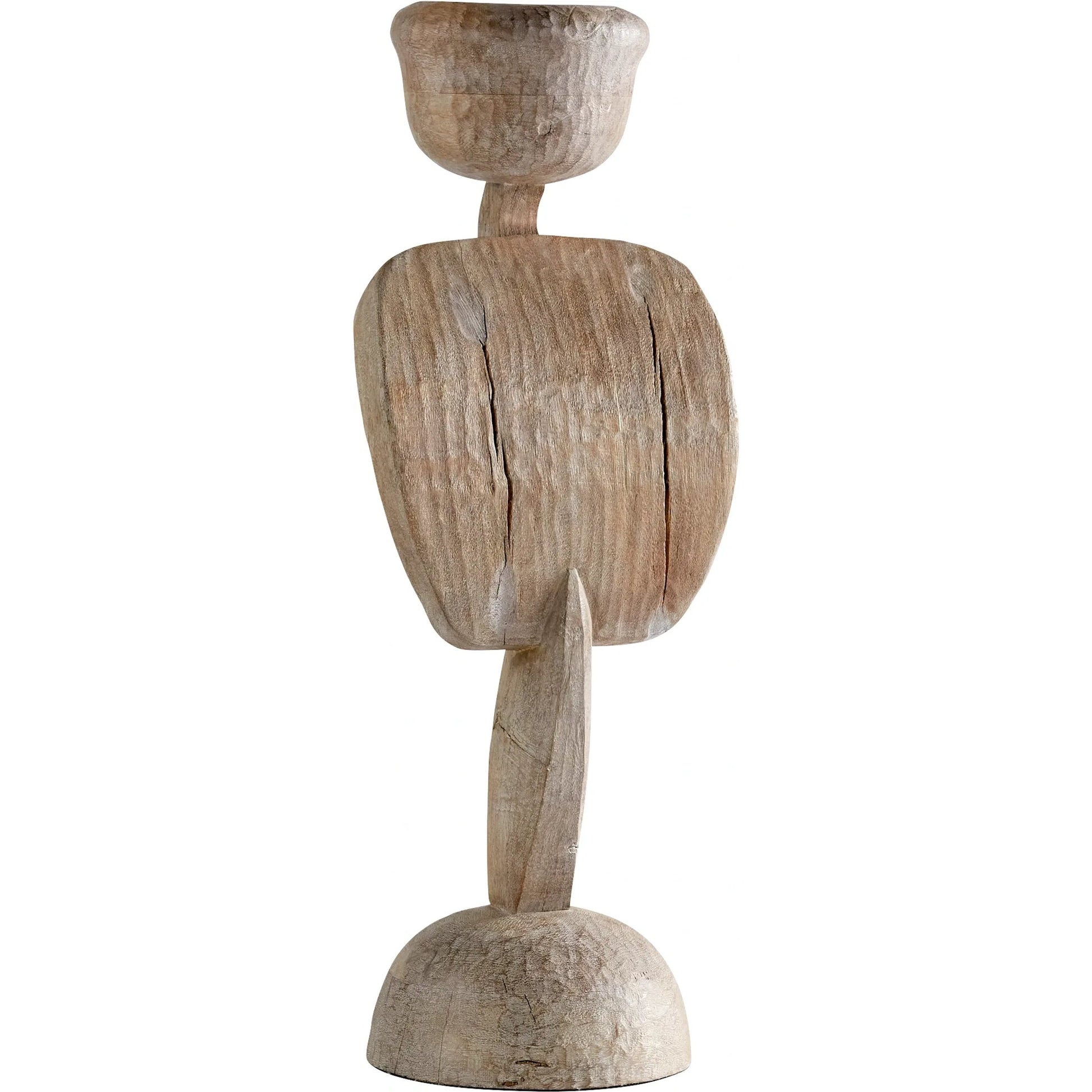 Chakra Sculpture by Cyan Design in weathered grey. Made from wood in a modern style.