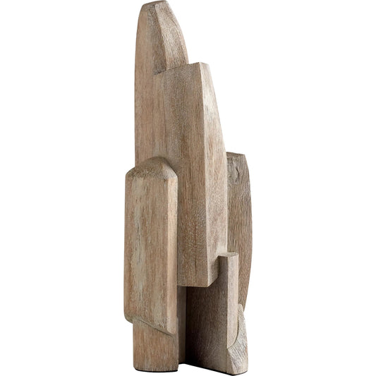 Tranquility Sculpture by Cyan Design in weathered grey. Made from wood in a modern style.