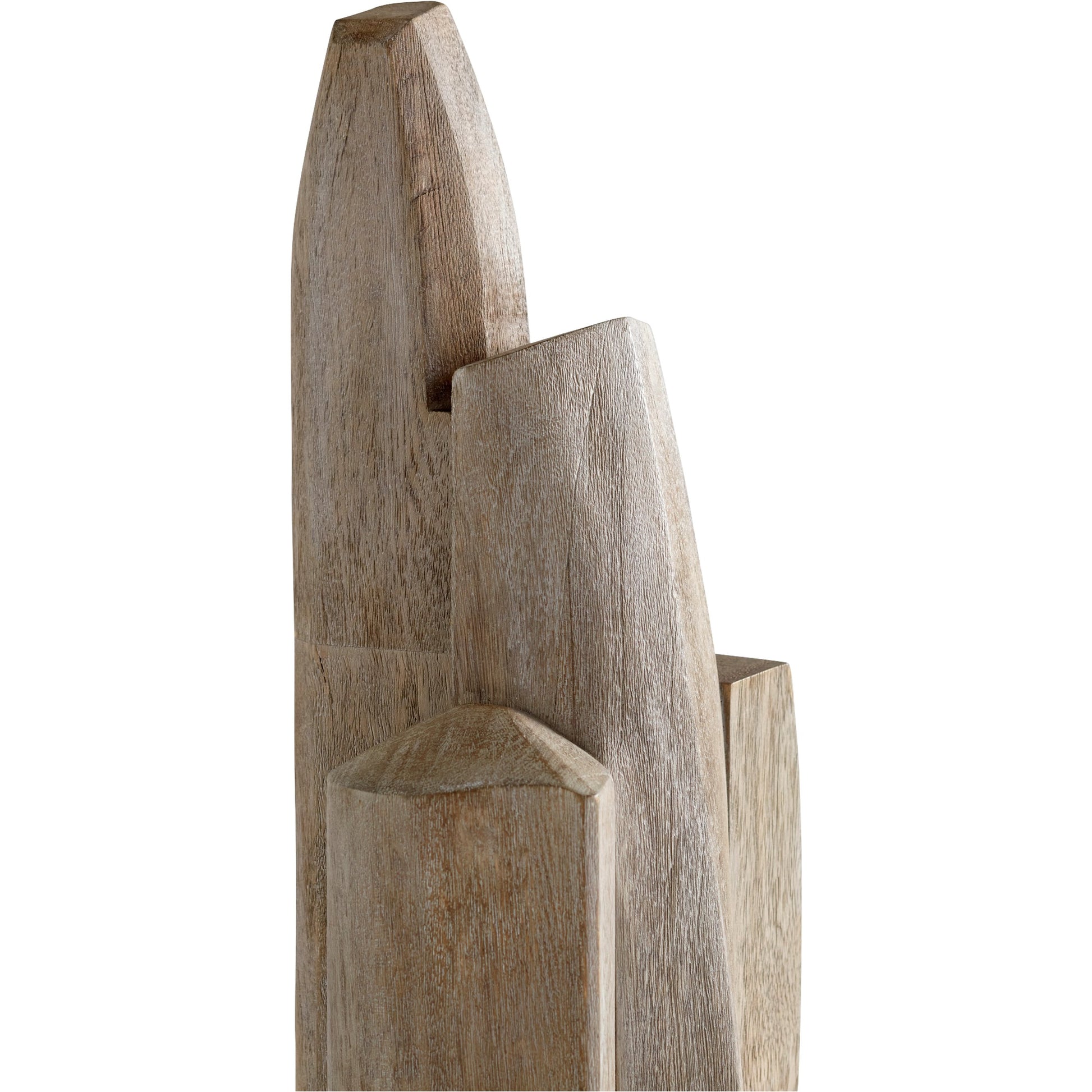 Tranquility Sculpture by Cyan Design in weathered grey. Made from wood in a modern style.