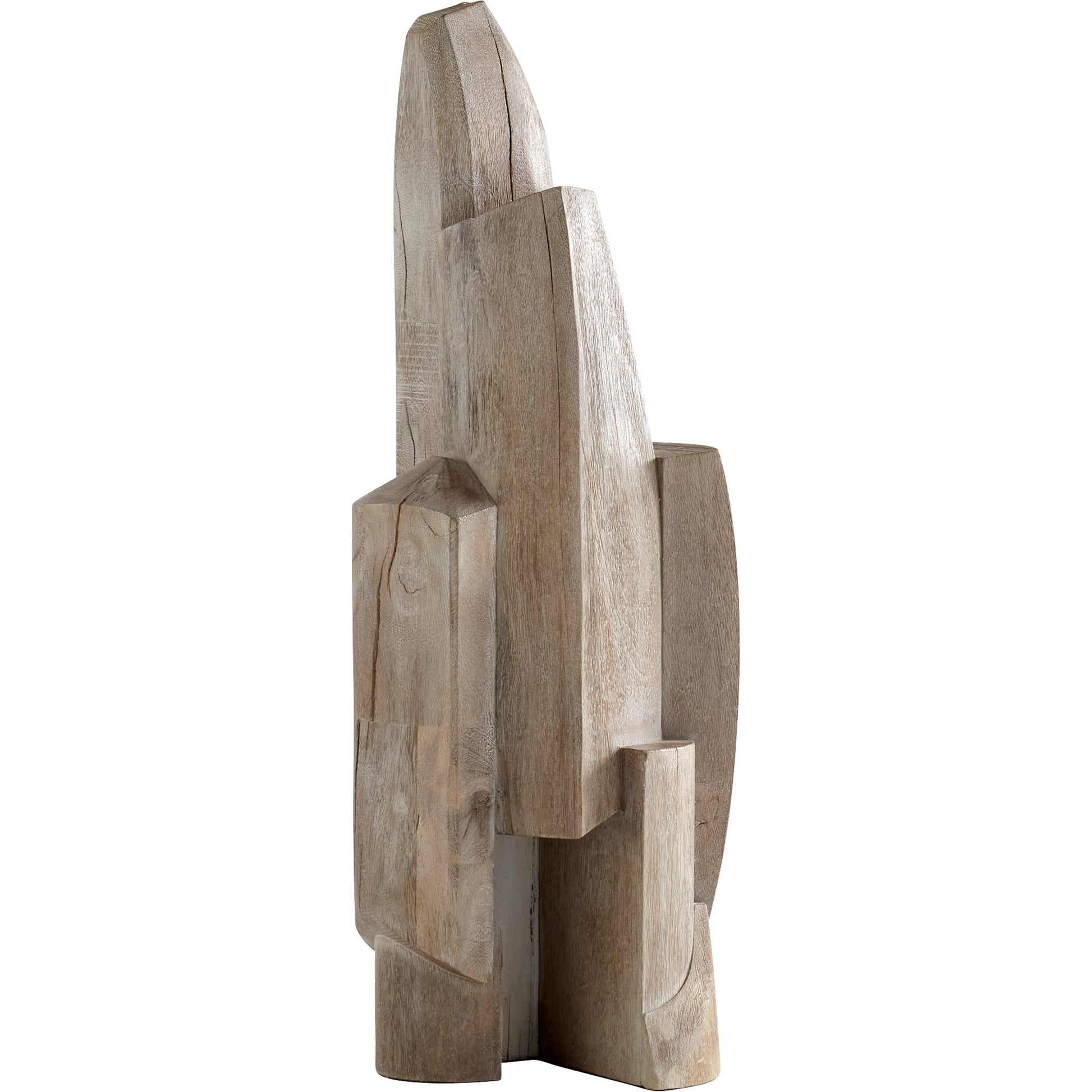 Tranquility Sculpture by Cyan Design in weathered grey. Made from wood in a modern style.