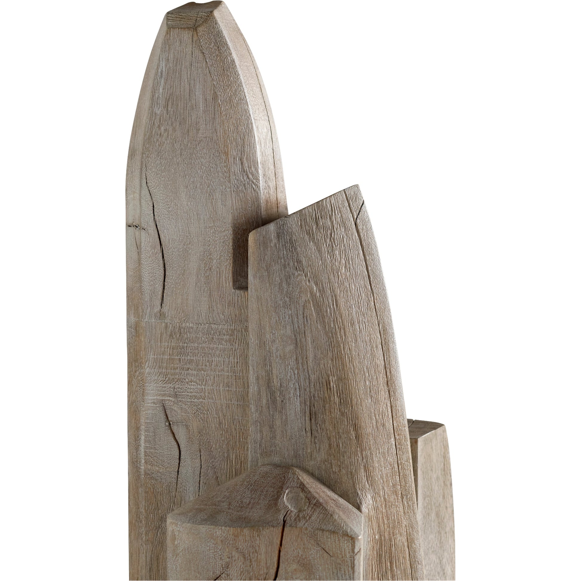 Tranquility Sculpture by Cyan Design in weathered grey. Made from wood in a modern style.