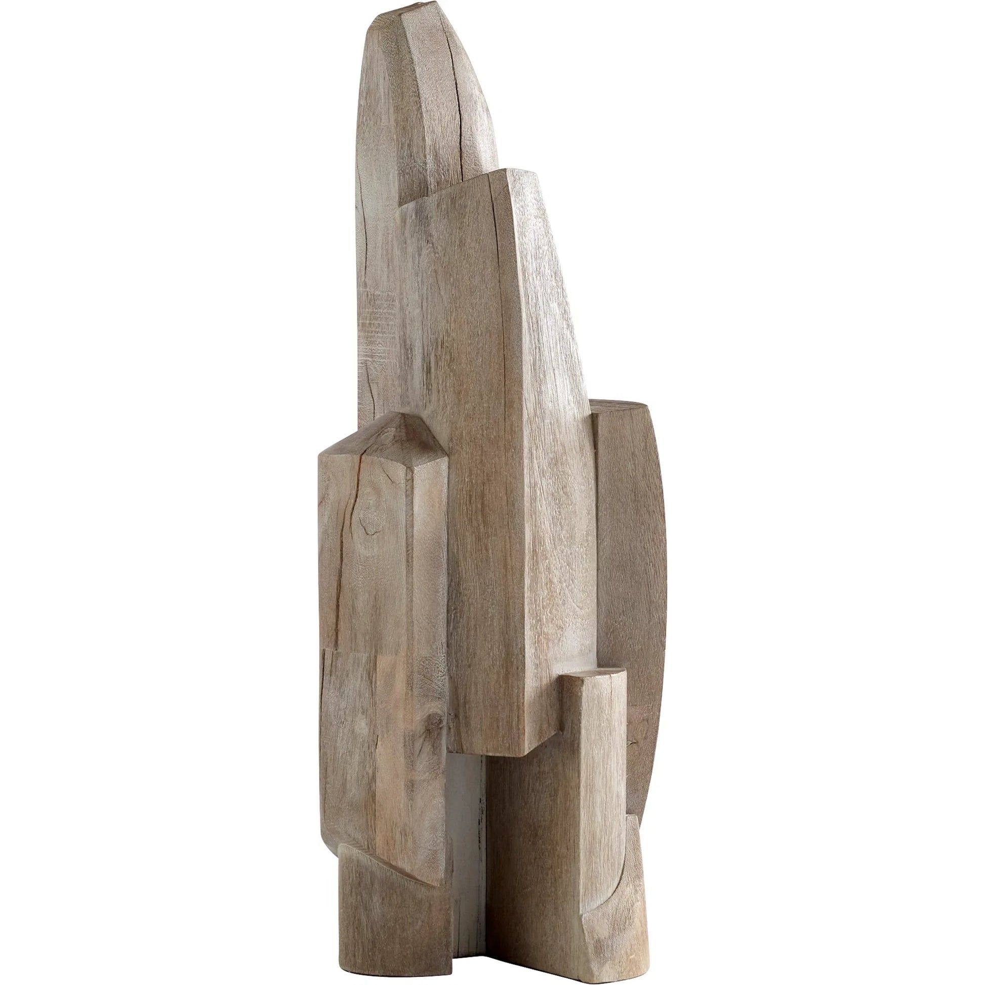 Tranquility Sculpture by Cyan Design in weathered grey. Made from wood in a modern style.