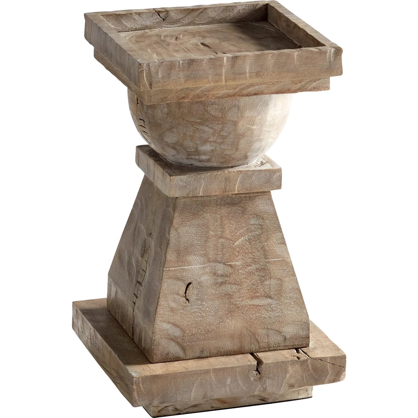 001 SI-1987002 | Primary Silo | Control Sculpture by Cyan Design in weathered grey. Made from wood in a modern style.