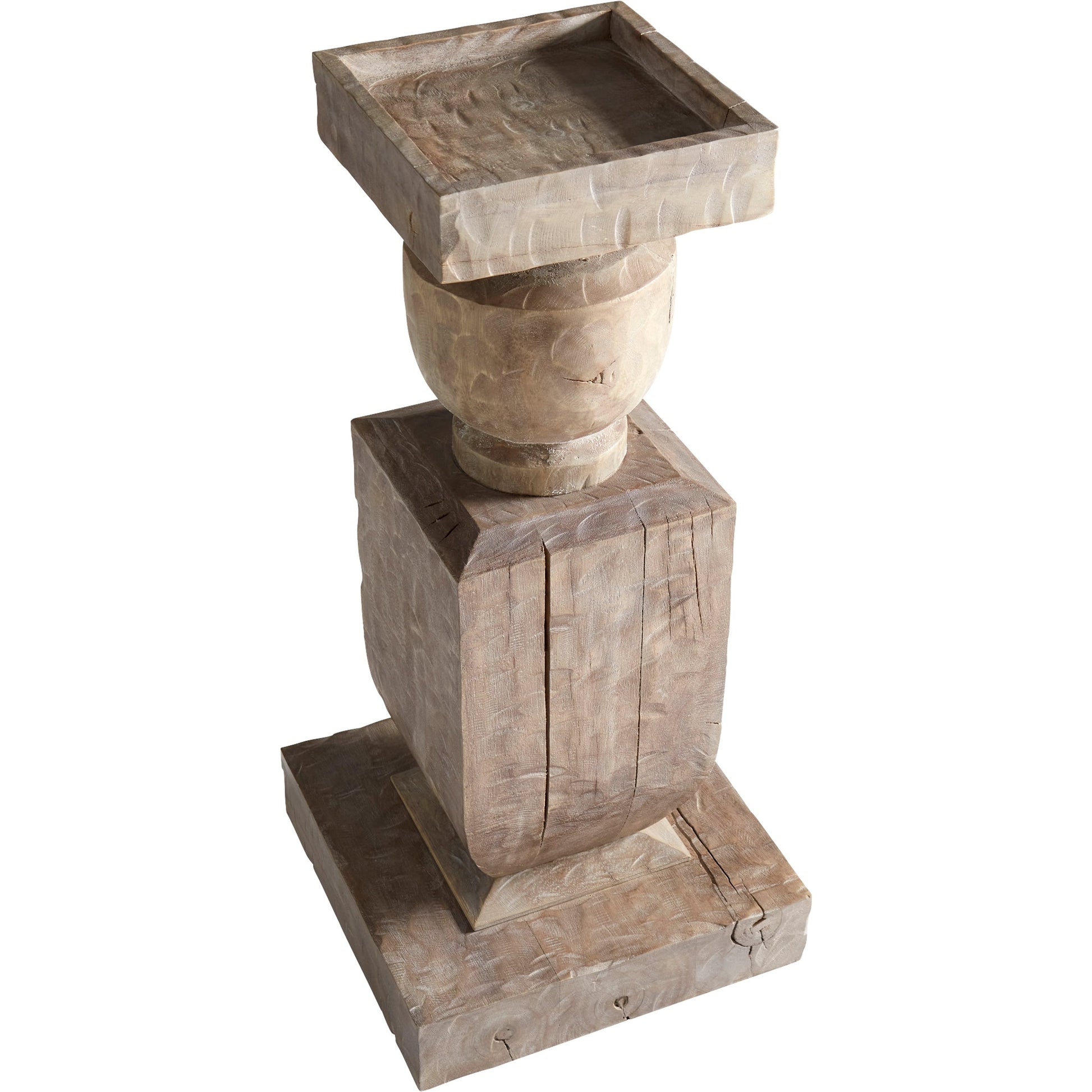 Control Sculpture by Cyan Design in weathered grey. Made from wood in a modern style.