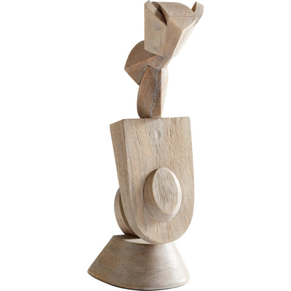 Protector Sculpture by Cyan Design in weathered grey. Made from wood in a modern style.
