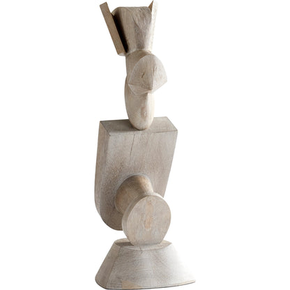 Protector Sculpture by Cyan Design in weathered grey. Made from wood in a modern style.