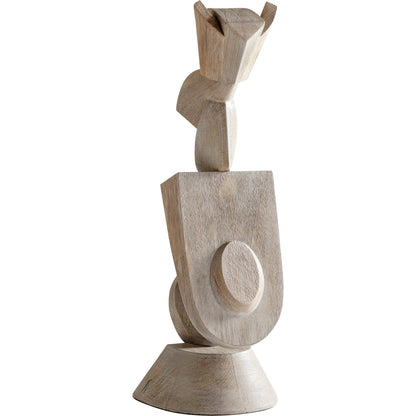 Protector Sculpture by Cyan Design in weathered grey. Made from wood in a modern style.