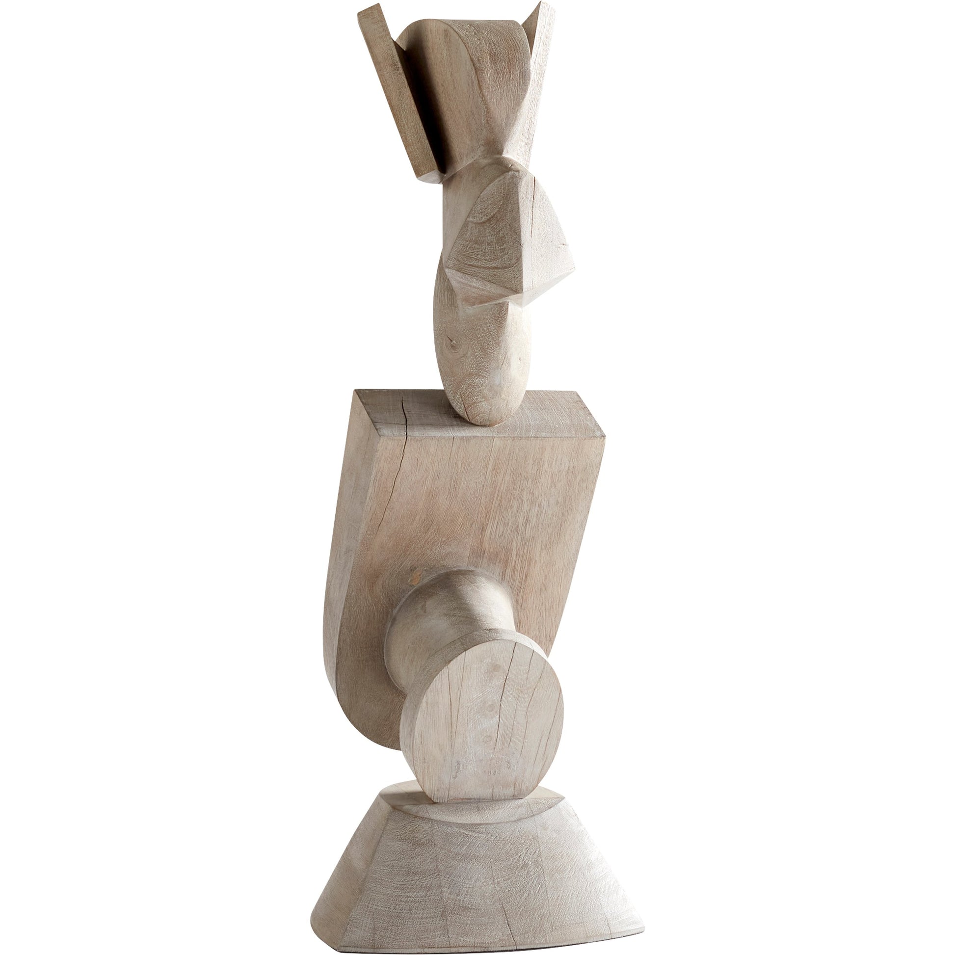 Protector Sculpture by Cyan Design in weathered grey. Made from wood in a modern style.