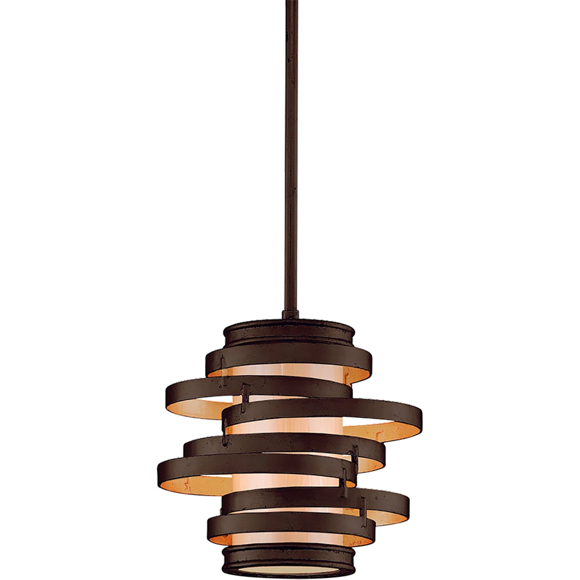 Vertigo Mini Pendant by Corbett. Made from hand crafted iron in a unique style.