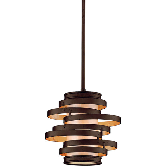 001 SI-2328424 | Primary Silo | Vertigo Mini Pendant by Corbett. Made from hand crafted iron in a unique style.
