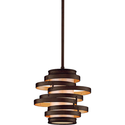 Vertigo Mini Pendant by Corbett. Made from hand crafted iron in a modern style.
