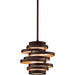 Vertigo Mini Pendant by Corbett. Made from hand crafted iron in a modern style.
